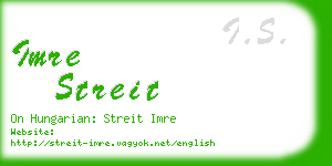 imre streit business card